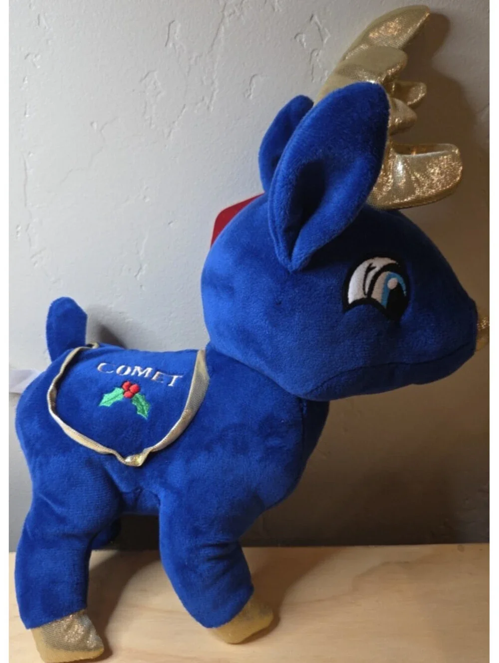 Cupid Sugar Loaf 12” Reindeer Collection Plush Stuffed Toy Blue & Silver